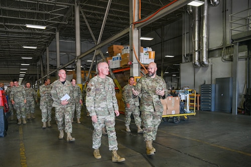 Airmen walking on a tour