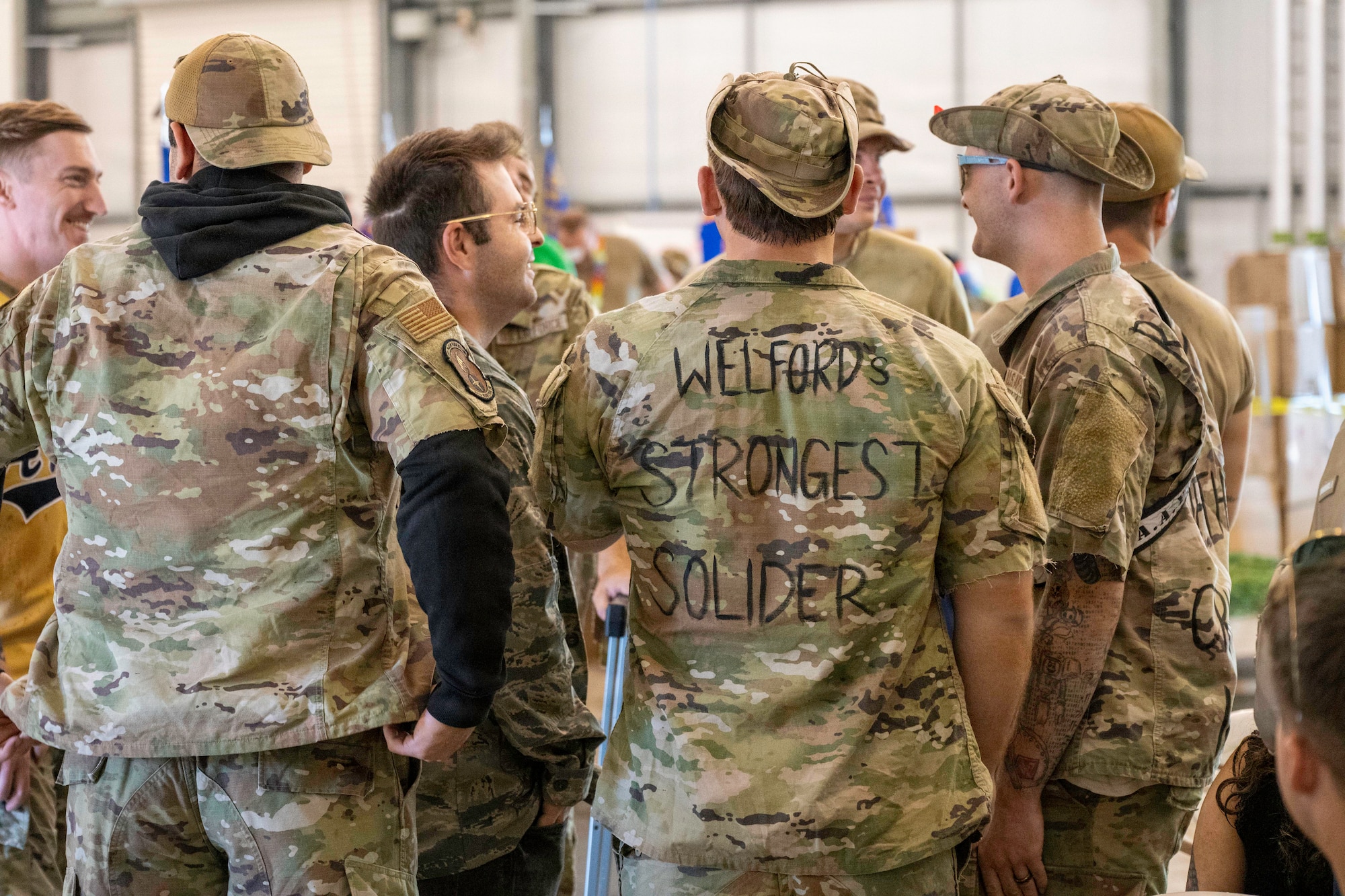 Pathfinders socialize during a combat dining-in