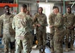 Fort Hunter Liggett Garrison Commander presents Soldiers with the 1015th Quartermaster Company with certificates of appreciation and a commander’s coin for the outstanding support for the installation’s Training Support Center during Operation Bold Eagle. The 1015th QM Company is a U.S. Army Reserve logistics unit based in Baltimore, Md., specializing in field support, supply, and equipment maintenance operations.