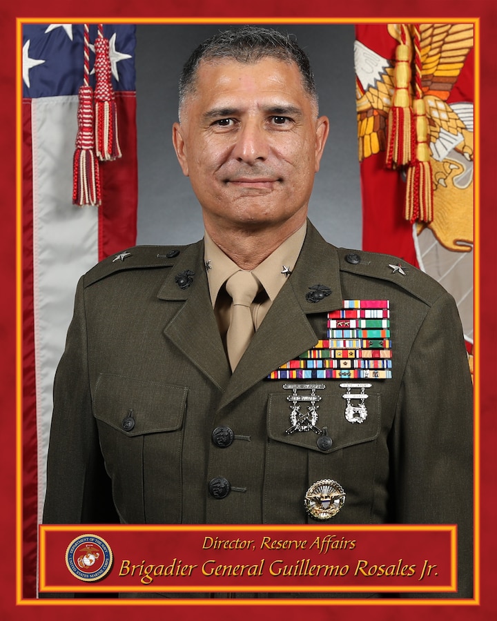 Colonel Guillermo Rosales Jr. was born in Mexico and raised in Chicago, Illinois. He earned a Bachelor of Science in Mechanical Engineering from the Illinois Institute of Technology in 1992 and was commissioned through the Officer Candidates Course in 1997.