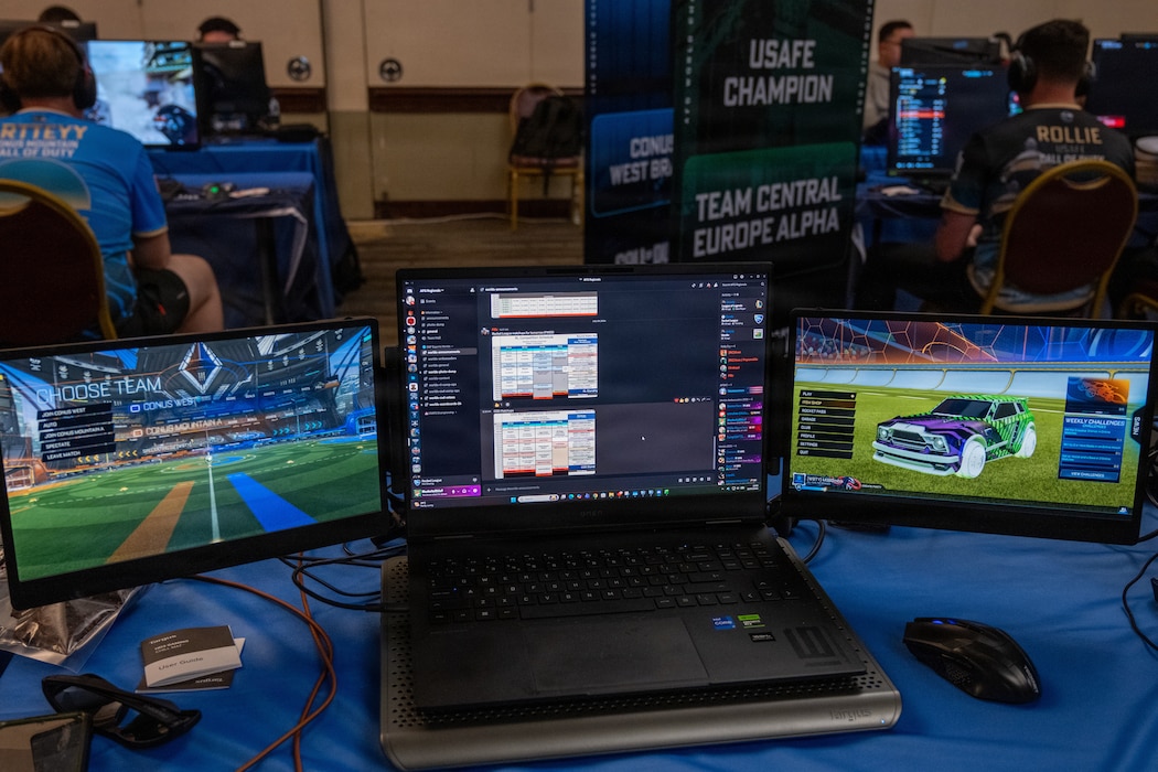 Laptop displaying tournament detail