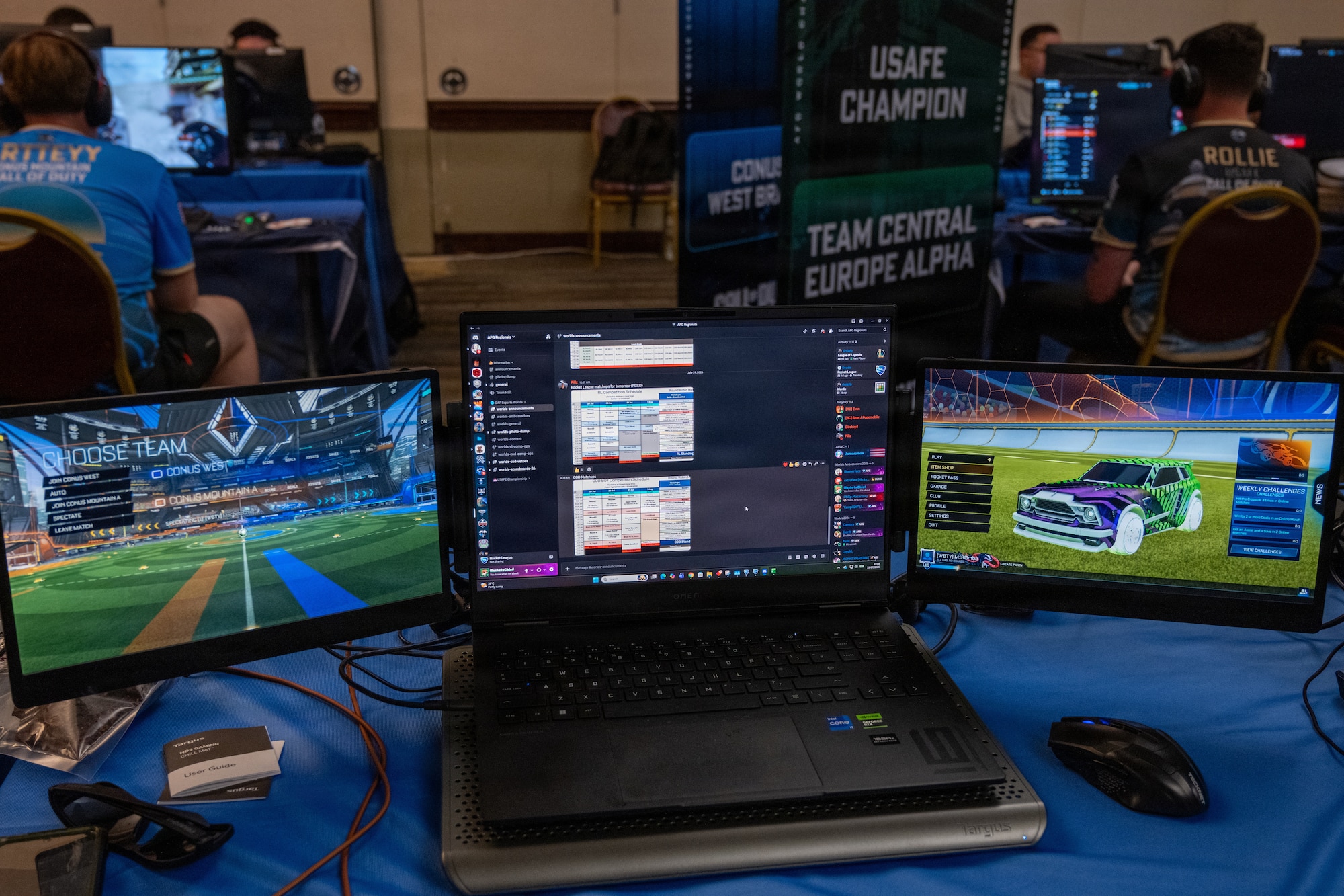 Laptop displaying tournament detail