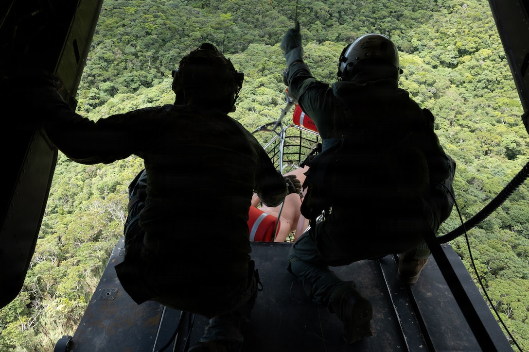The ability to successfully rescue individuals with tiltrotor aircraft provides additional life-saving response options, strengthening mission readiness. (U.S. Marine Corps photo by Cpl. Kindsey Calvert)