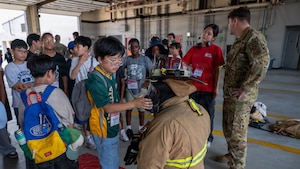 Students attend a base tour.