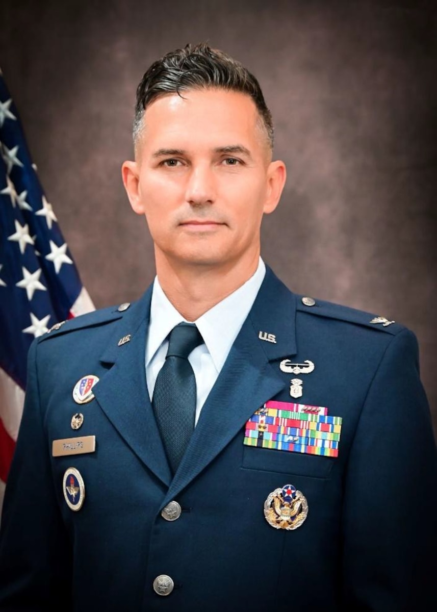 This is the official portrait of Col. Eric L. Phillips.