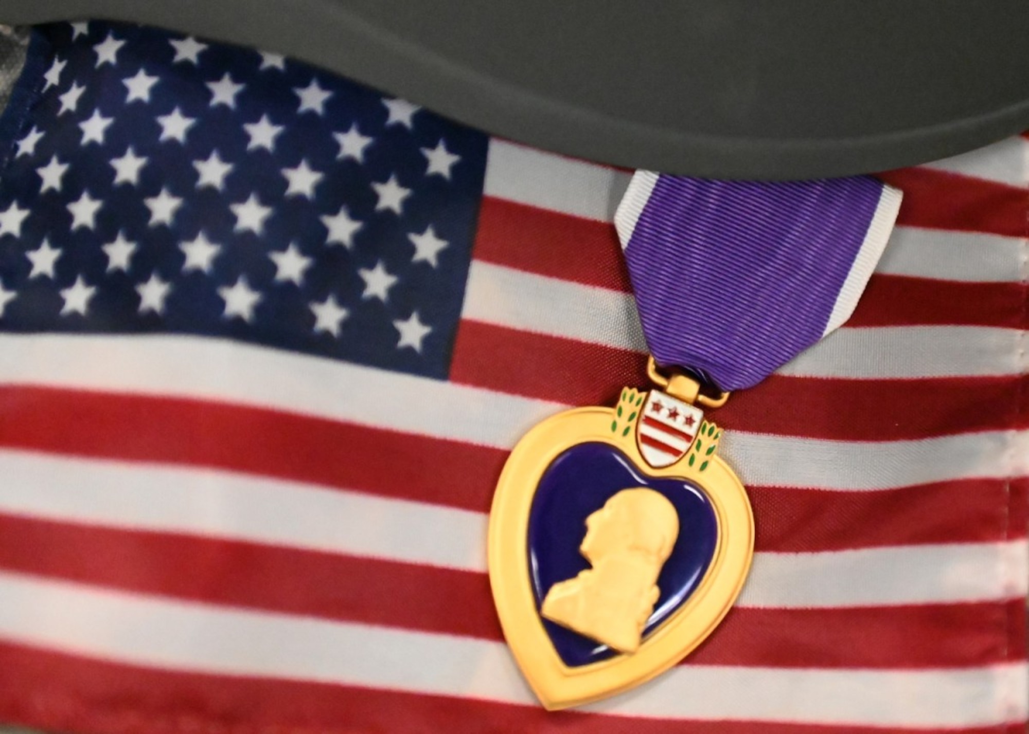 Lt. Alvin M. Pollingue was awarded the Purple Heart medal for his sacrifice for our nation.  The Purple Heart is awarded for “Being wounded or killed in any action against an enemy of the United States or as a result of an act of any such enemy or opposing armed forces.”  (Melissa Buckley/Fort Leonard Wood Public Affairs Office)