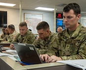Students of the Arkansas National Guard’s Guardian Response Training Academy participate in a winter storm response exercise on Aug. 4, 2026, at Camp Joseph T. Robinson, Arkansas.
