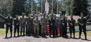 Members from the U.S. Army Western Hemisphere Command (USAWHC) planning team, U.S. Embassy in Honduras representatives, and Honduran military leaders gathered during the CENTAM Guardian 2027 Concept Development Conference in Honduras in June. Capt. Roberto Hernandez Fuentes, from AFOTEC Detachment 6, deployed as a Language Enabled Airman Program (LEAP) Spanish Scholar, serving as a critical liaison for the conference. The event brought together U.S. and Honduran leaders to map out next year’s multinational exercise.