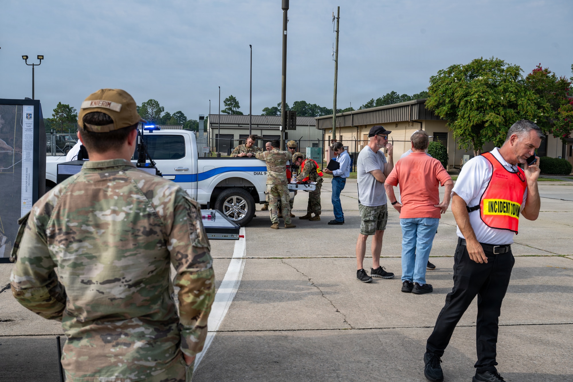Airmen in an exercise.