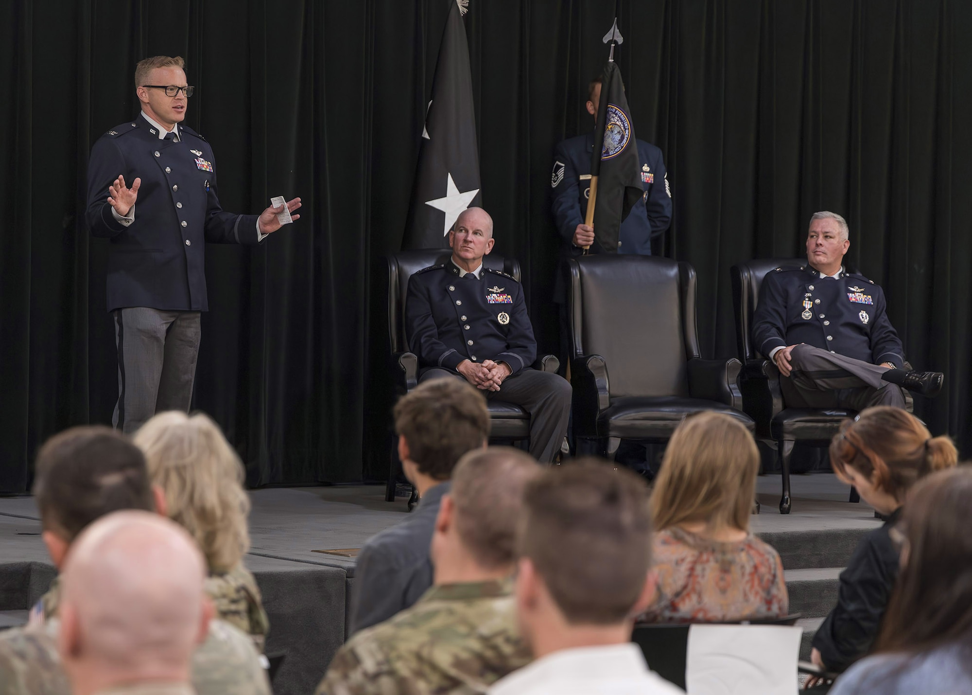 Military member perform ceremony