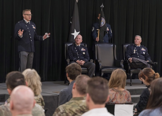 Military member perform ceremony