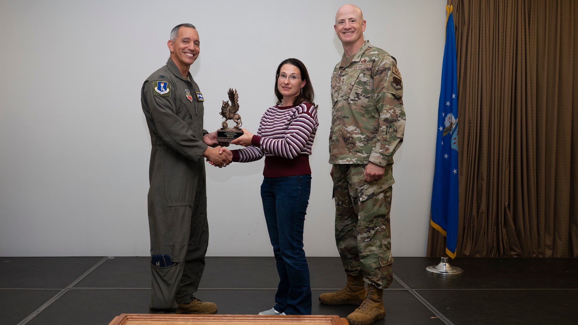 Airmen pose for a photo
