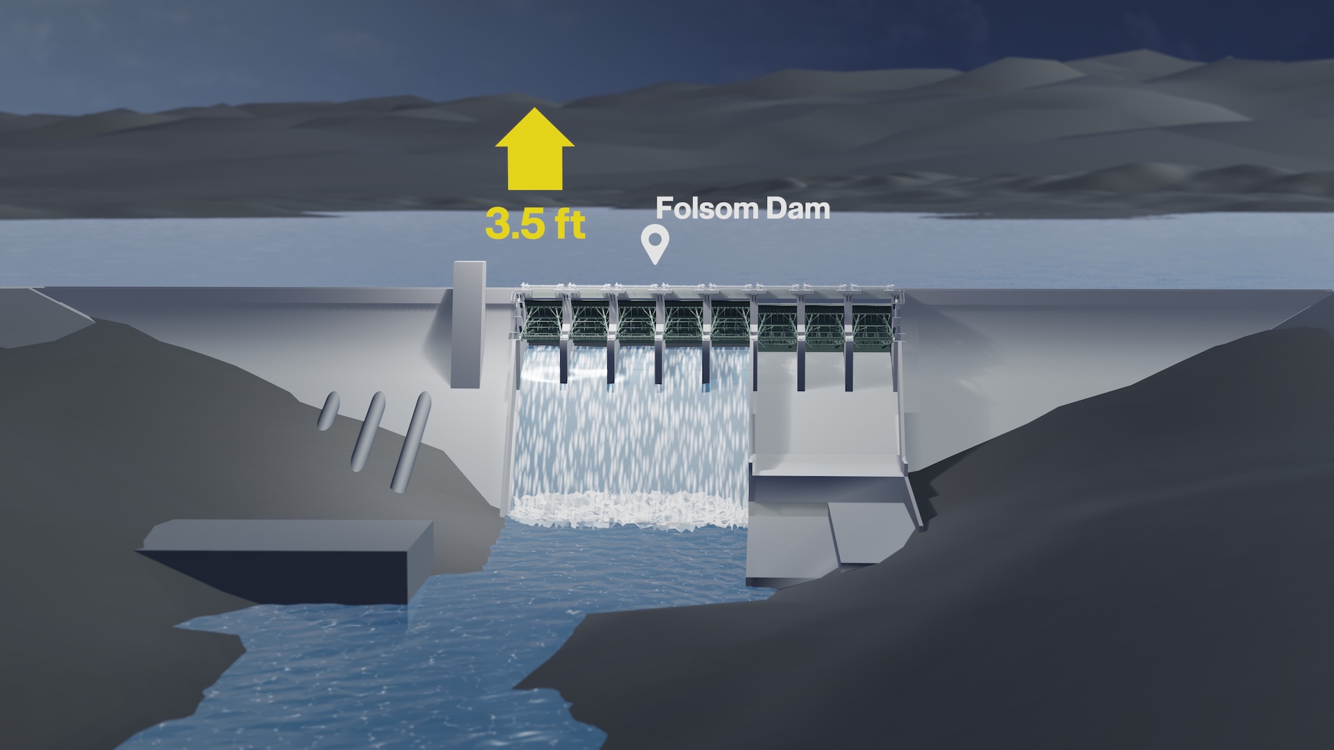 Folsom Dam Raise 3D Visualization