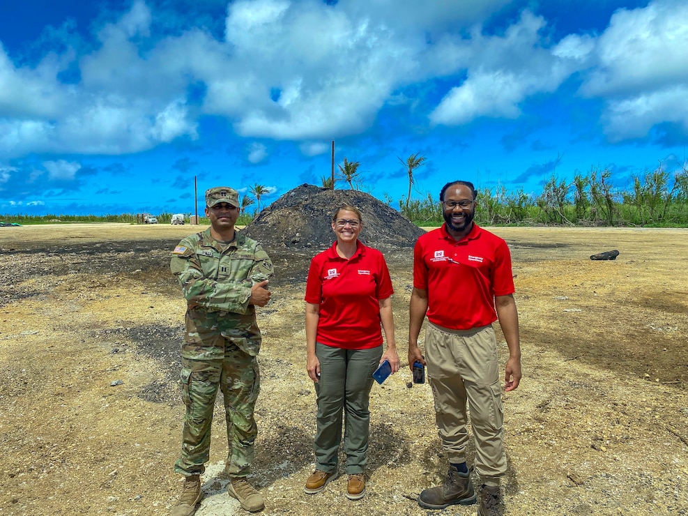 USACE employee in Tinian.
