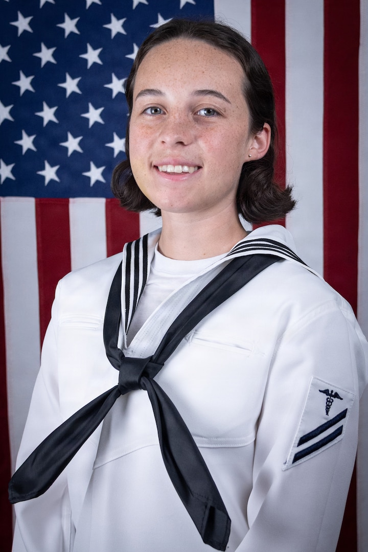 Hospitalman Johanna Myers is Navy Medicine Readiness and Training Command’s Bluejacket of the Quarter for Q3, 2026.  Myers serves in the facility’s Department of Surgical Services.