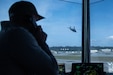 A 210th Rescue Squadron HH-60W Jolly Green II carrying 212th Rescue Squadron pararescuemen returns to JBER after a Aug. 9, 2026, mission rescuing a pilot of a Cessna 185 that crashed near Trapper Joe Lake about 25 miles south of Anchorage. The rescue happened during the base’s Arctic Thunder Open House, and special coordination was made for the HH-60 to depart the open house’s Joint Force Demonstration. (Alaska Air National Guard photo by Staff Sgt. Joseph Moon)