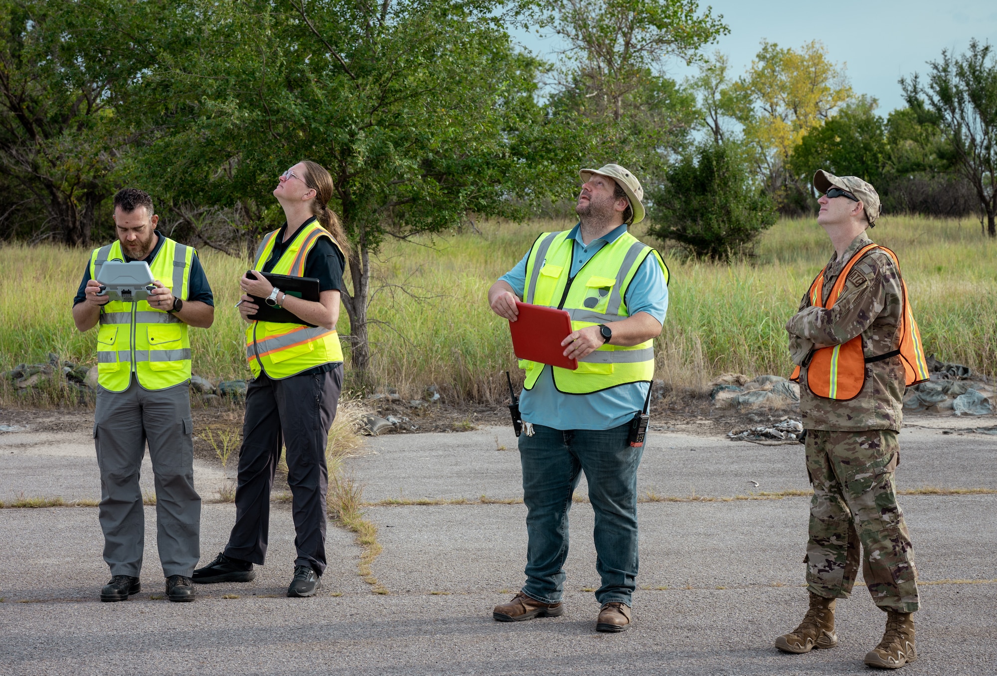 Evaluators observe drone