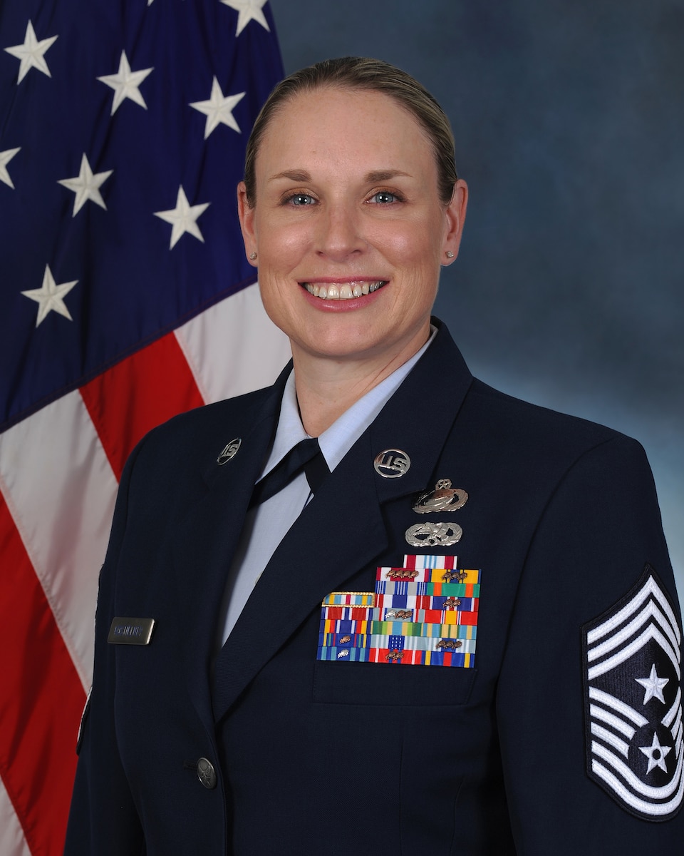 CMSgt Sharla A. Kostielney is the Command Chief Master Sergeant for the “Forward Edge,” 36th Wing at Andersen Air Force Base, Guam.