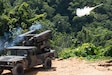 An AN/TWQ-1 Avenger Air Defense System of 35th Air Defense Artillery Brigade engages a target during Tenacious Archer 2026 in Airai, Palau, July 31, 2026.