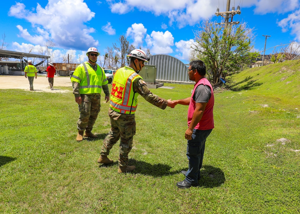 Photo of USACE employee at site.