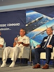Omaha, Neb. - 

Vice Adm. Douglas Williams (center), director of Portfolio Acquisition Executive (PAE) Strategic Systems Programs (SSP), provided insight into supercharging the Navy’s strategic weapons systems (SWS) defense industrial base at the U.S. Strategic Command (STRATCOM) Deterrence Symposium on Aug. 6, 2026, in Omaha, Nebraska. He was joined by Gen. Dale White, direct reporting program manager of Critical Major Weapons Systems; Vice Adm. Robert Gaucher (left), director of submarine programs; Dr. Brad Wallin (right), deputy director of Lawrence Livermore National Lab; and Johnathon Caldwell, vice president of strategic and missiles defense systems at Lockheed Martin. 

U.S. Navy Photo by Shelby Thompson/Released