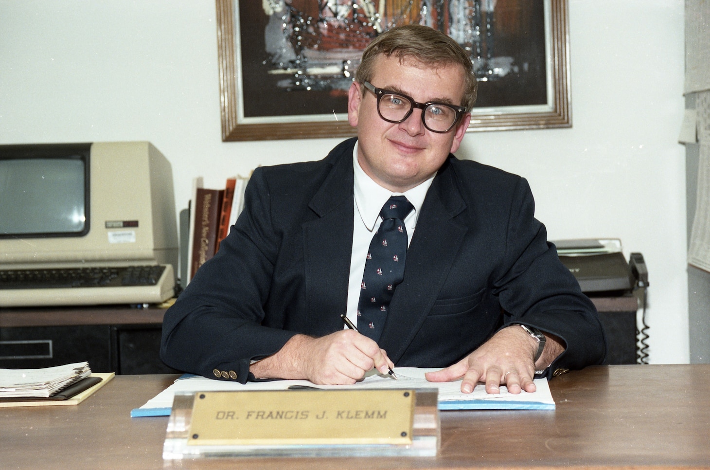 U.S. Naval Research Laboratory Dr. Francis J. Klemm as the Vehicle Research Section Head of the Offboard Countermeasures Branch in the late 70’s or early 1980’s time frame.  At this time, he was responsible for the development of decoy vehicles for the branch and subject matter expert for the international Nulka program with experience in the payload, vehicle, and the tactical usage. (U.S. Navy photo)