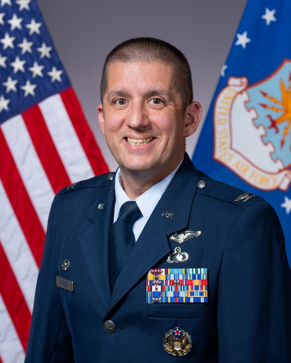 Col. David Aparicio is the commander of the 412th Electronic Warfare Group at Edwards Air Force Base, California.