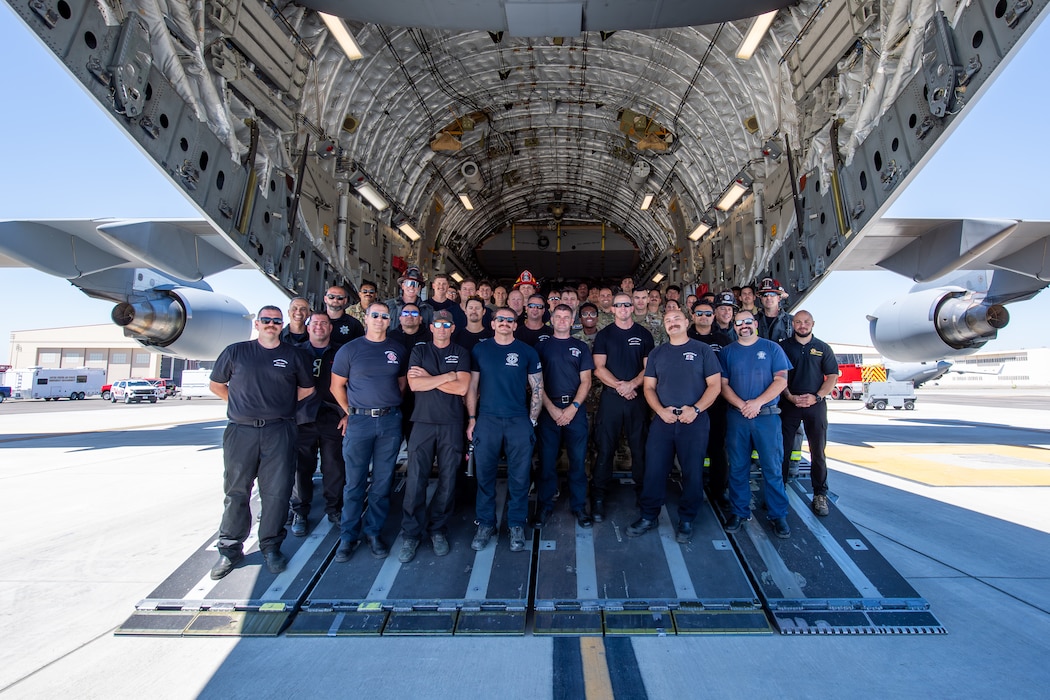 First responders pose for photo