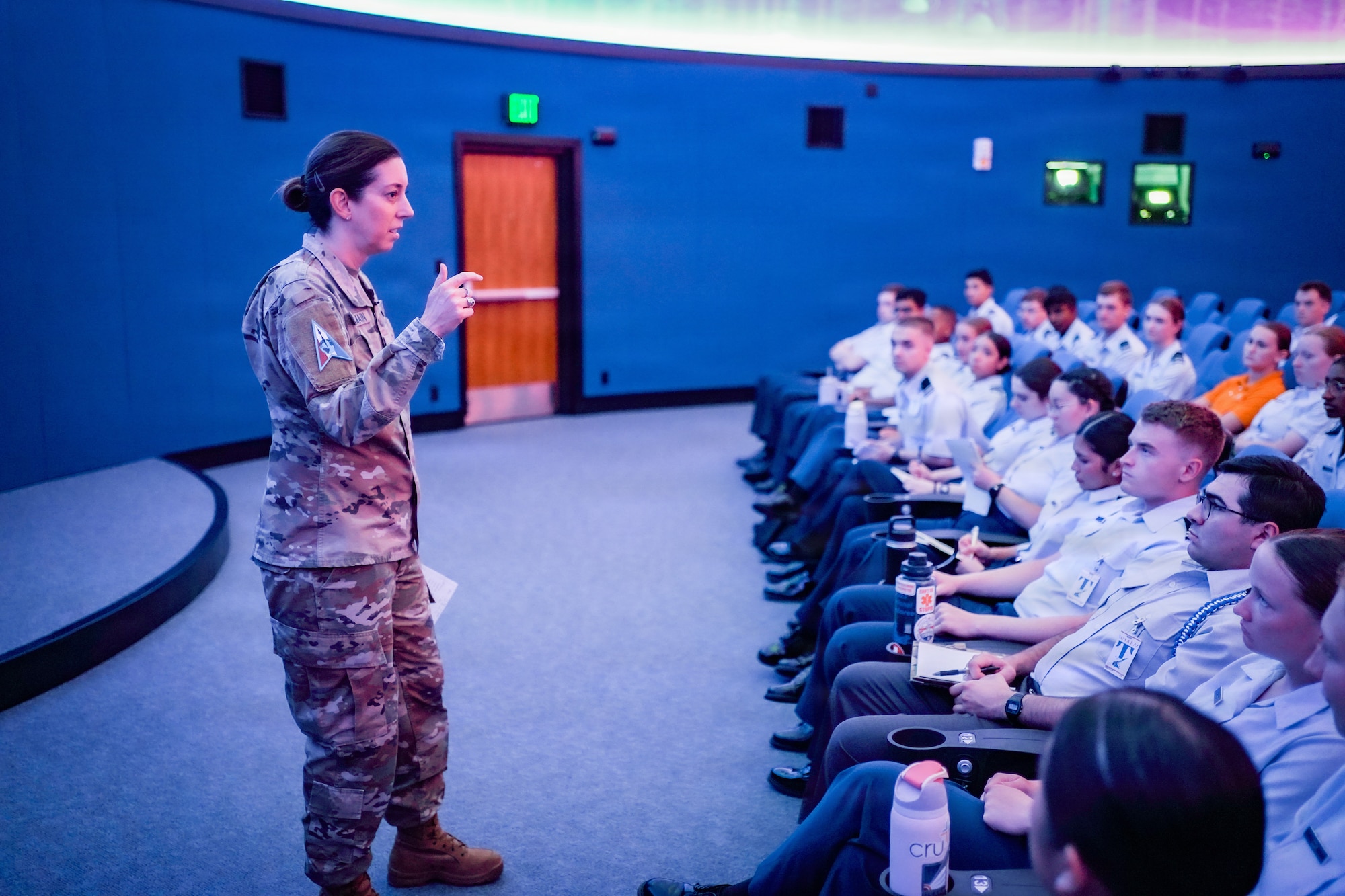 Cadets interacting in uniform at Azimuth program