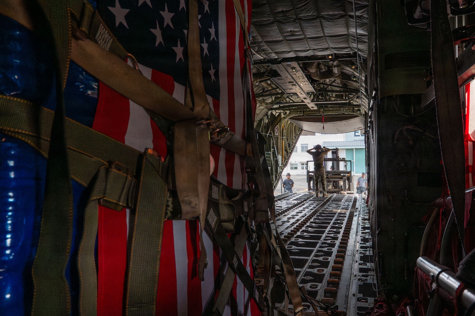 Cargo on an aircraft