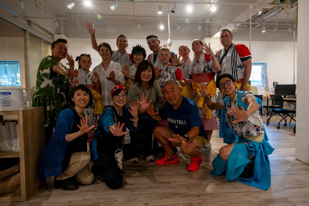 Members from Misawa Air Base and the Aomori International Relations Voluntary Association pose for a photo before the Nebuta Festival in Aomori City, Japan, Aug. 6, 2026. The visit strengthened community ties between Misawa AB and Aomori City, reinforcing the local relationships that support the U.S.-Japan alliance. (U.S. Air Force photo by Senior Airman Andre Medina)