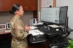 Command Sgt. Maj. JennyAnne Bright, command sergeant major for the Mission and Installation Command, pictured June 24, 2026, at the MICC headquarters at Joint Base San Antonio-Fort Sam Houston, Texas, during a virtual rehearsal of concept drill exercise for the first iteration of the MICC’s Launch Program, a next-level integration initiative. The first iteration of MICC’s Launch Program is a hybrid course, scheduled virtually on Microsoft Teams and in-person July 28-30, was open to newly assessed 51C contracting NCOs at various locations across the MICC enterprise. The MICC’s launch initiative reflects the command’s deliberate investment in leader development, readiness and mission execution for Soldiers serving in the Army’s 51C contracting career field.