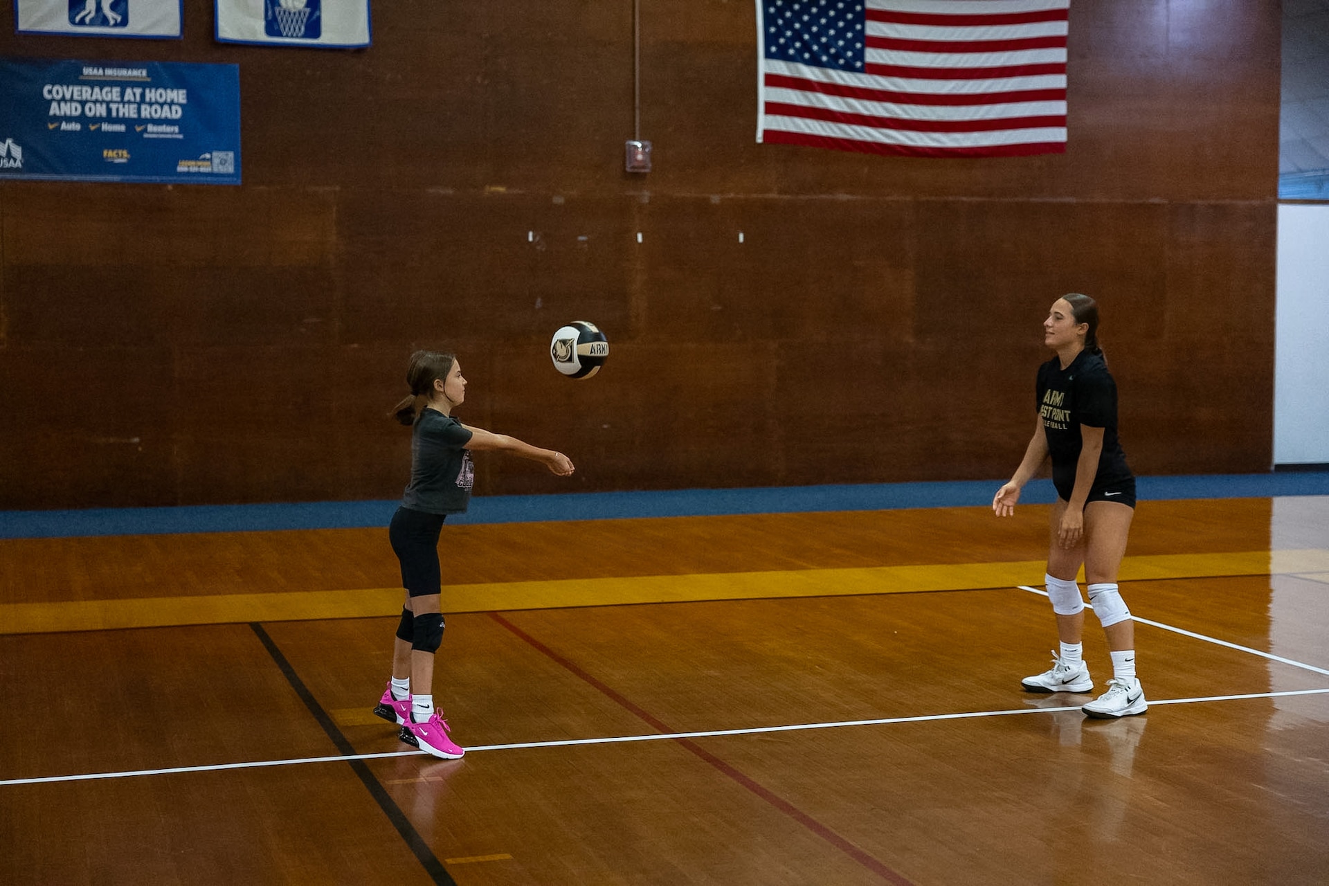 The Army West Point women's volleyball team held its preseason training camp Aug. 6 to 13, 2026, at Fort Indiantown Gap, Pennsylvania. The team invited local volleyball players for a youth volleyball clinic on Aug. 12.  (U.S. Army Photos by Pfc. Austin Duplessie)