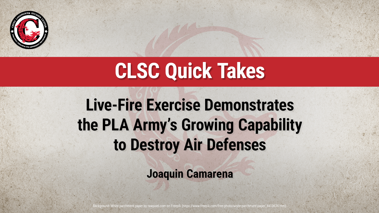 Live-Fire Exercise Demonstrates the PLA Army’s Growing Capability to Destroy Air Defenses | Joaquin Camarena