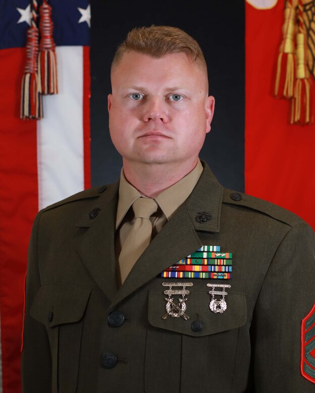 A Marine in the service alpha uniform