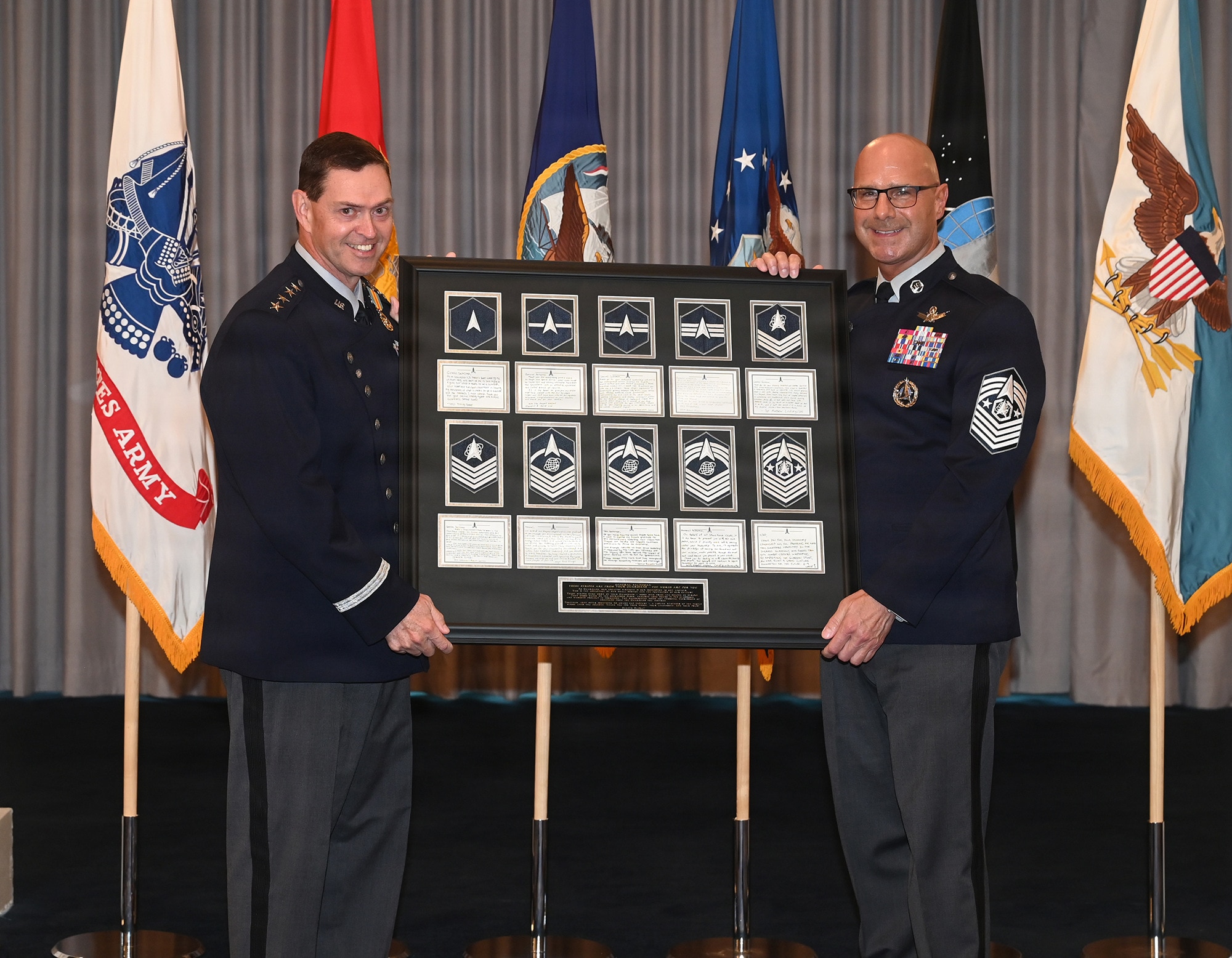 CMSSF presents a gift to CSO during a retirement ceremony.