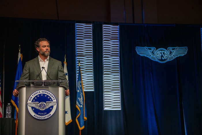 Under Secretary of the Air Force Matthew Lohmeier implored Airmen to pursue continuous personal growth, authentic leadership, and intentional intellectual development during a keynote address at the Air Force Sergeants Association Professional Airmen's Conference, Aug. 12.