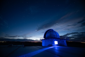 Military and Civilian team members with Mission Delta 2's 15th Space Surveillance Squadron operate and maintain the GEODSS (Ground-Based Electro-Optical Deep Space Surveillance) system at White Sands Missile Range, New Mexico, June 15, 2026. GEODSS rapidly searches for, discovers, and tracks small, dim threats in orbit. One of three locations around the globe, the New Mexico facility was the first to receive the Ground-Based Optical Sensor System (GBOSS) upgrade, which doubles the field of view, doubles the search speed and more than triples the sensitivity of what the U.S. Space Force can see on orbit. A second GEODSS facility in Hawaii completed the GBOSS upgrade in April 2026. The U.S. Space Force's scanning of earth's orbits is now done faster, wider, and clearer than ever before in Medium Earth Orbit (MEO), Geostationary Orbit (GEO), High Earth Orbit (HEO) and cislunar orbits. These enhancements demonstrate the Space Force's investments in modern technologies rapidly transitioned to the warfighter to maintain an asymmetric advantage across the continuum of conflict.  (U.S. Space Force photo by Dave Grim)