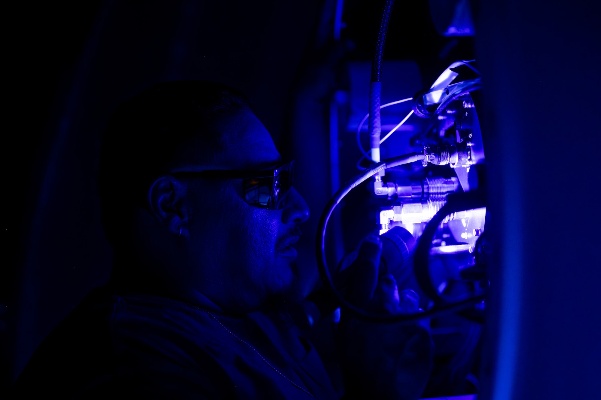 Military and Civilian team members with Mission Delta 2's 15th Space Surveillance Squadron operate and maintain the GEODSS (Ground-Based Electro-Optical Deep Space Surveillance) system at White Sands Missile Range, New Mexico, June 15, 2026. GEODSS rapidly searches for, discovers, and tracks small, dim threats in orbit. One of three locations around the globe, the New Mexico facility was the first to receive the Ground-Based Optical Sensor System (GBOSS) upgrade, which doubles the field of view, doubles the search speed and more than triples the sensitivity of what the U.S. Space Force can see on orbit. A second GEODSS facility in Hawaii completed the GBOSS upgrade in April 2026. The U.S. Space Force's scanning of earth's orbits is now done faster, wider, and clearer than ever before in Medium Earth Orbit (MEO), Geostationary Orbit (GEO), High Earth Orbit (HEO) and cislunar orbits. These enhancements demonstrate the Space Force's investments in modern technologies rapidly transitioned to the warfighter to maintain an asymmetric advantage across the continuum of conflict.  (U.S. Space Force photo by Dave Grim)