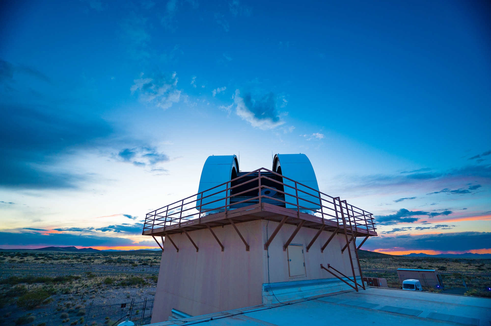 Military and Civilian team members with Mission Delta 2's 15th Space Surveillance Squadron operate and maintain the GEODSS (Ground-Based Electro-Optical Deep Space Surveillance) system at White Sands Missile Range, New Mexico, June 15, 2026. GEODSS rapidly searches for, discovers, and tracks small, dim threats in orbit. One of three locations around the globe, the New Mexico facility was the first to receive the Ground-Based Optical Sensor System (GBOSS) upgrade, which doubles the field of view, doubles the search speed and more than triples the sensitivity of what the U.S. Space Force can see on orbit. A second GEODSS facility in Hawaii completed the GBOSS upgrade in April 2026. The U.S. Space Force's scanning of earth's orbits is now done faster, wider, and clearer than ever before in Medium Earth Orbit (MEO), Geostationary Orbit (GEO), High Earth Orbit (HEO) and cislunar orbits. These enhancements demonstrate the Space Force's investments in modern technologies rapidly transitioned to the warfighter to maintain an asymmetric advantage across the continuum of conflict.  (U.S. Space Force photo by Dave Grim)