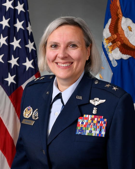 This is the official portrait of Maj. Gen. (Dr.) Leigh A. Swanson.