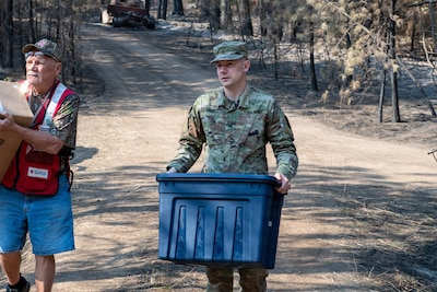 Washington Guardsman Supports Wildfire Recovery at Home