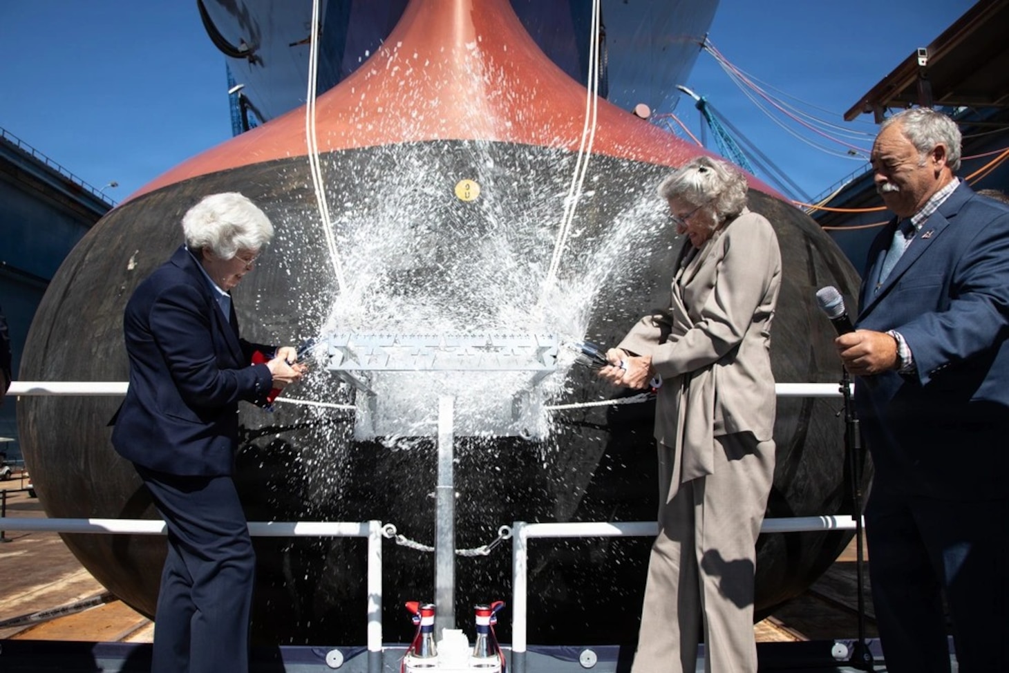 Christening of the Future USS Louis H. Wilson, Jr. (DDG 126)
