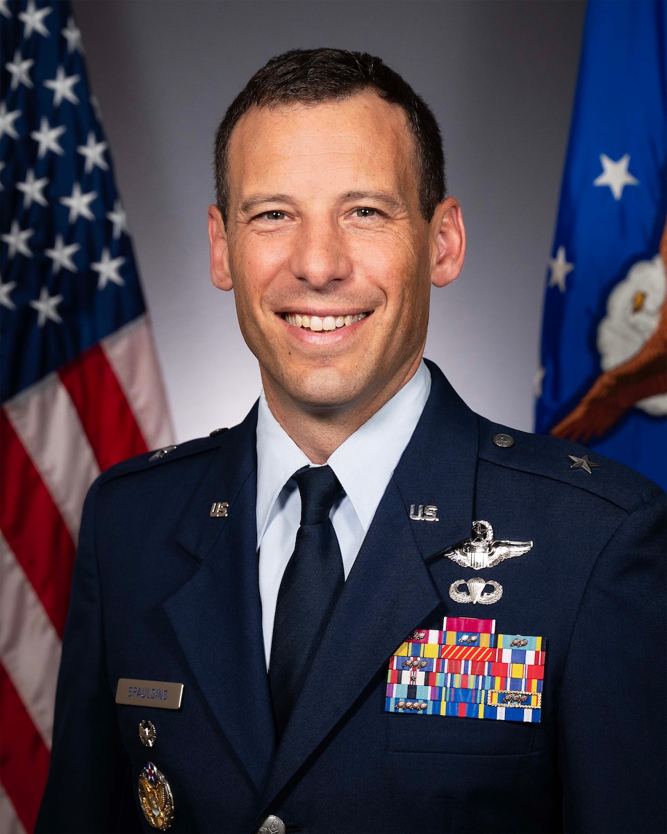 Man in Air Force dress blues with Brig Gen rank. (U.S. Air Force photo by Jim Varhegyi).