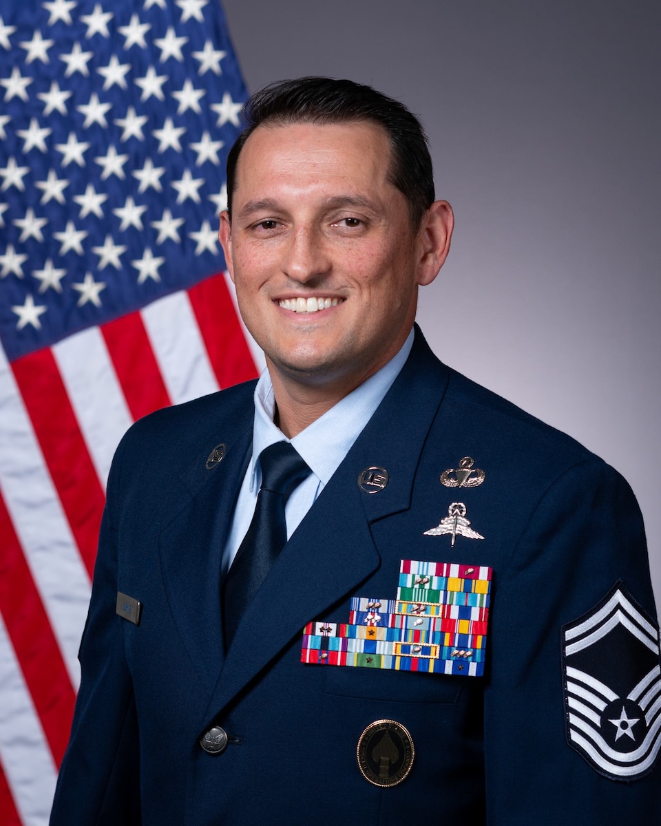 Senior Master Sgt. Benjamin Johnis is the senior enlisted leader of the 412th Operations Group at Edwards Air Force Base, California.