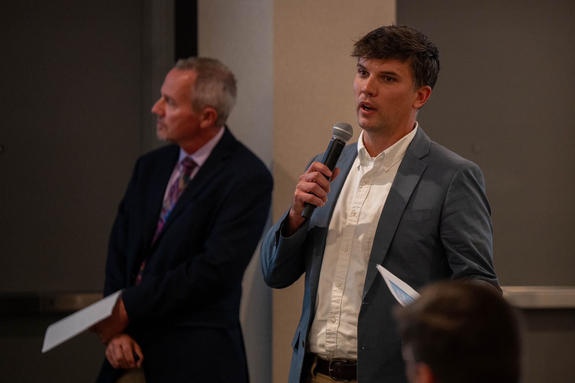 Adam Scurlock from the Florida Department of Transportation District 3 speaks during Air Force Special Operations Command’s traffic roundtable