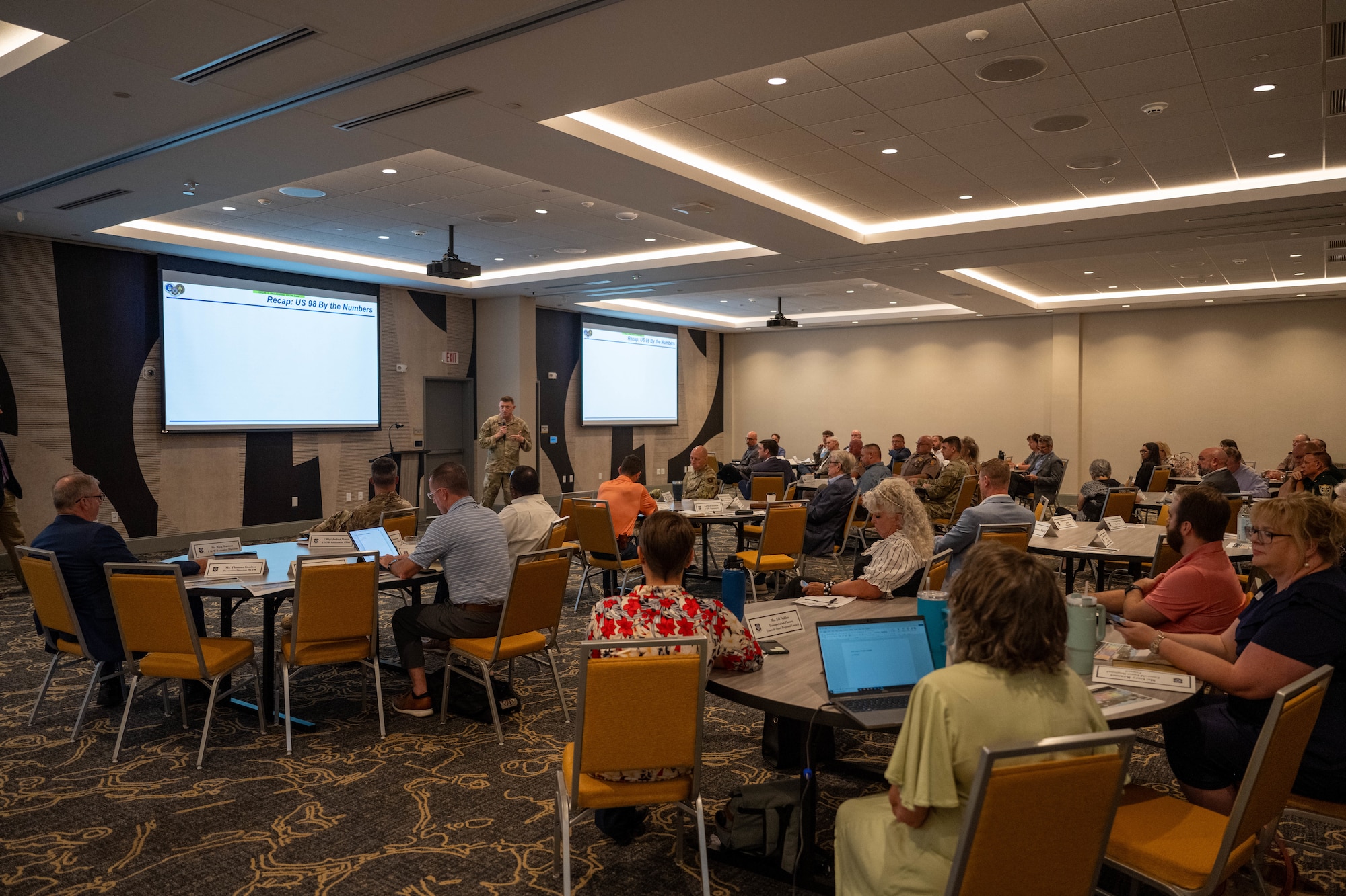 Military leaders, elected representatives, transportation officials and community partners participate in Air Force Special Operations Command’s traffic roundtable