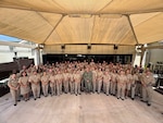 MCAS MIRAMAR, Calif. (Aug. 7, 2026) – Medical Service Corps (MSC) officers, clinicians, scientists and healthcare administrators pose for a group photo during the 2026 Southern California Medical Service Corps Officers’ Association (SoCal MSCOA) Leadership Symposium at the Marine Corps Air Station Miramar Officers’ Club, Aug. 7. The symposium brought together more than 110 military medicine leaders to focus on professional development, strategic healthcare initiatives, and operational readiness across Navy Medicine. Attendees represented medical commands from across the region, with one of the farthest-traveled MSC officers arriving from Naval Hospital Twentynine Palms. (U.S. Navy Photo by Contributed)