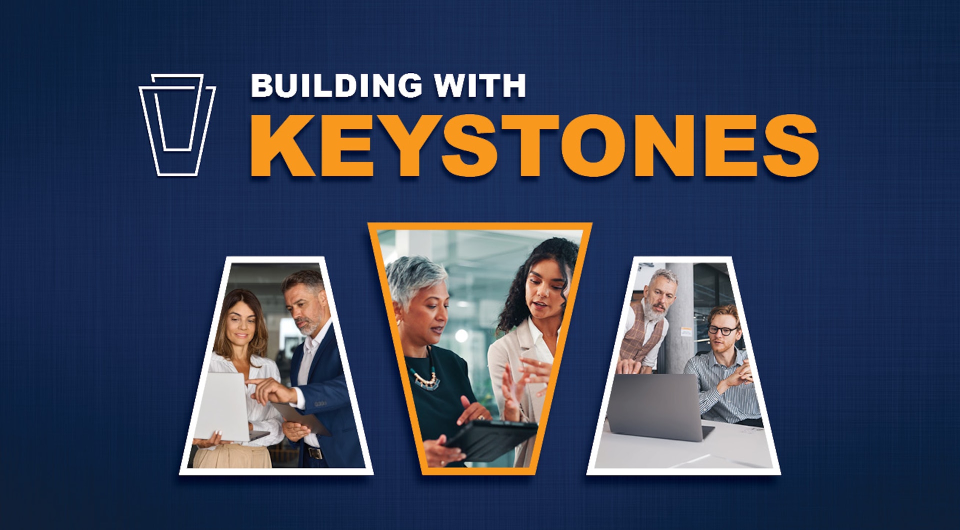Keystone Program graphic, labeled:  Building with Keystones