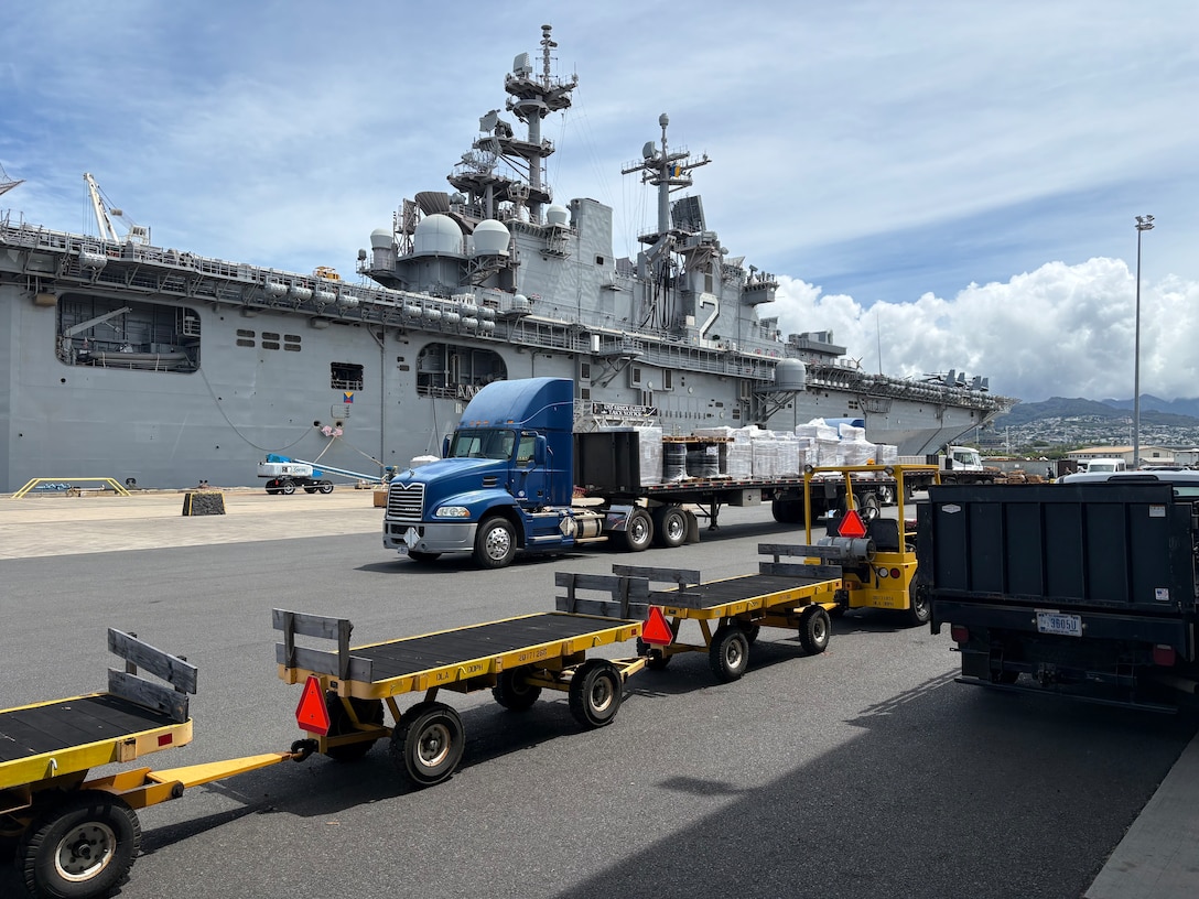 A ship at DLA Distribution Pearl Harbor.